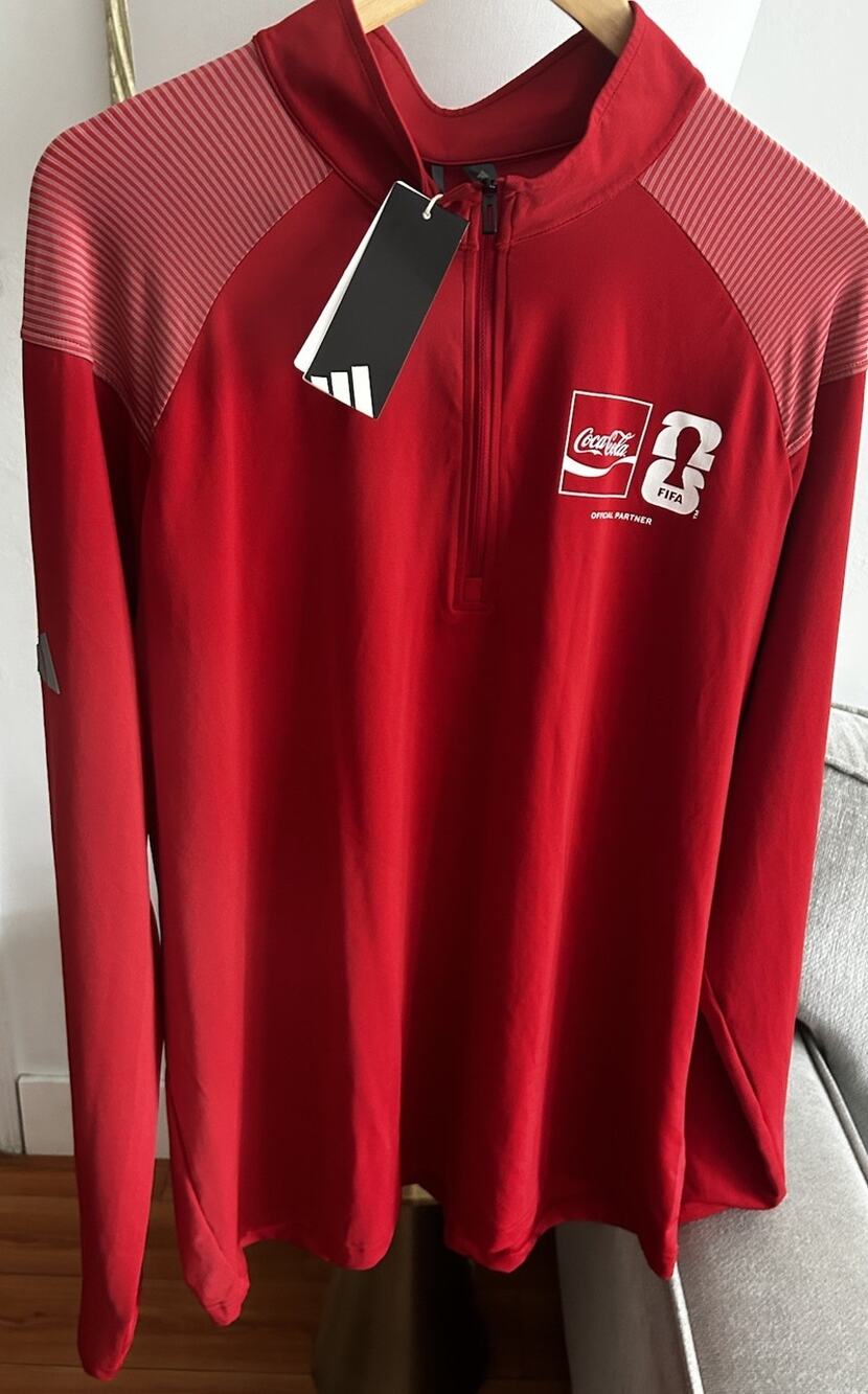 Adidas FIFA World Cup 2025 Full Zip Sweatshirt Mens XL Red Performance Coca Cola
